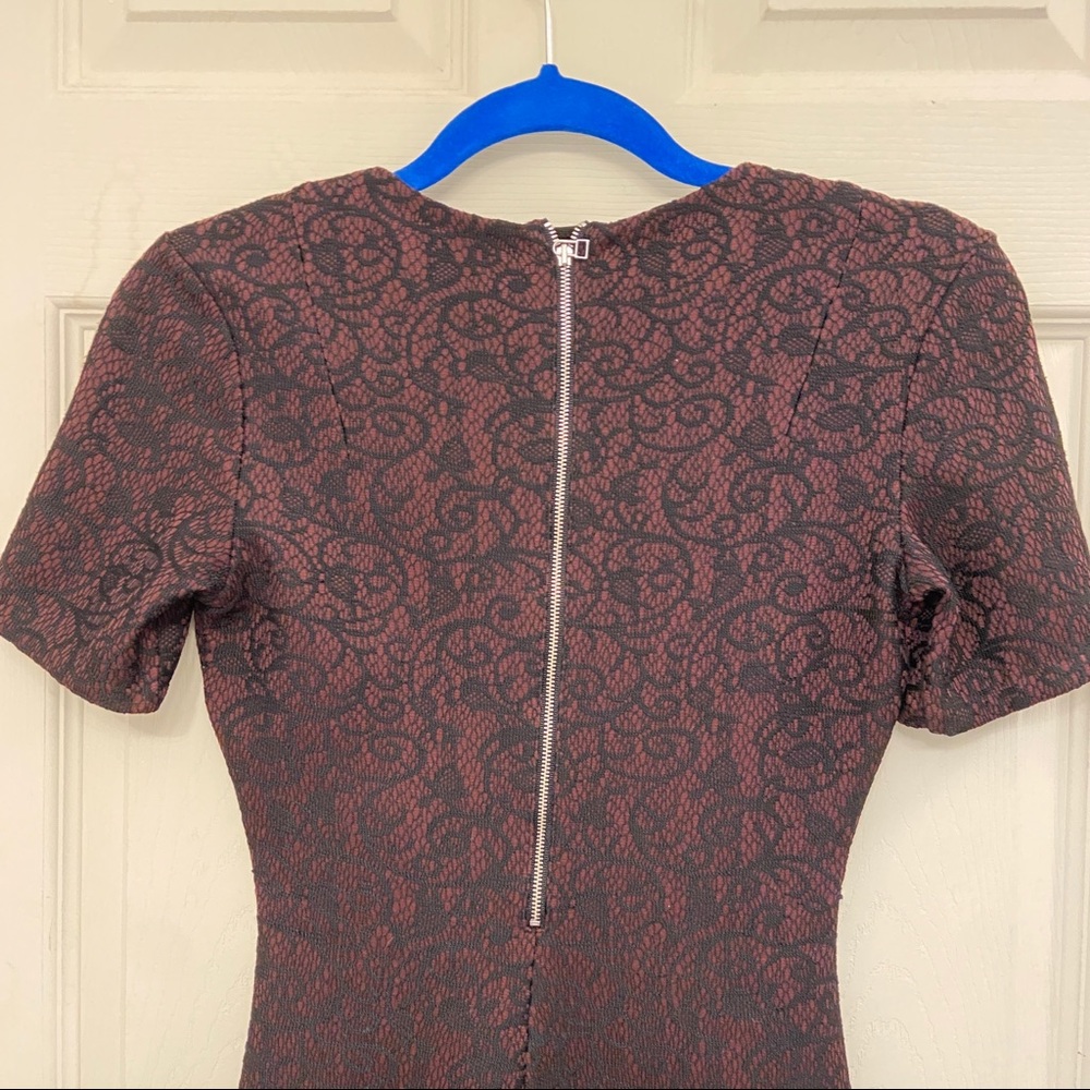 Wilfred maroon and black Lace Dress. Fitted style. Size XS. - Picture 4 of 5